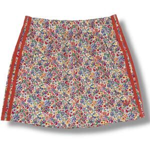 Adidas Liberty London Floral Print Mini Skirt Girls Size Large Pink Blue Purple